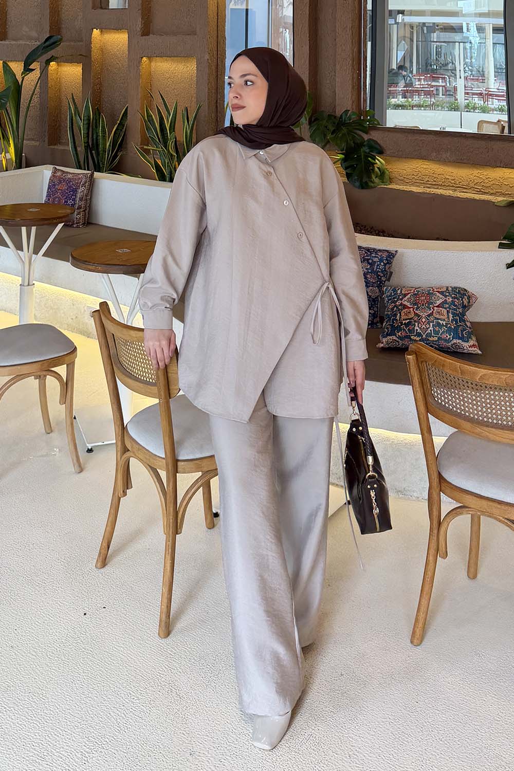 Stone Shirt Collar Long Arm Ayrobin Regular Trousers Comfortable Suit