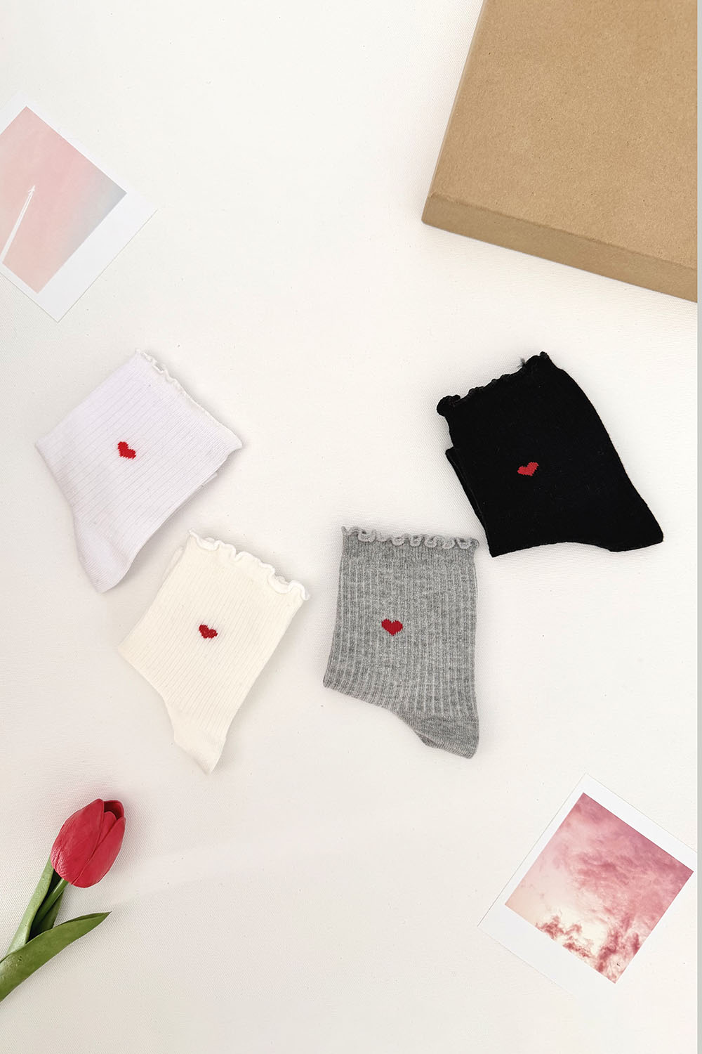 Lamelif 4lü Kalpli Fırfırlı Soket Çorap