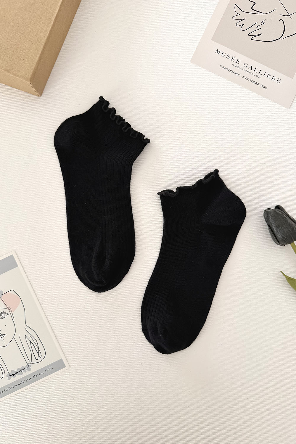 Lamelif Fırfır Patik Çorap