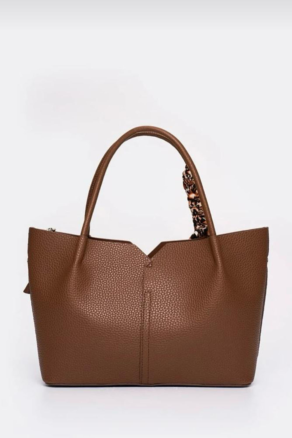 Lamelif Fular Detaylı El Ve Omuz Çantası Kadın Acı Kahve