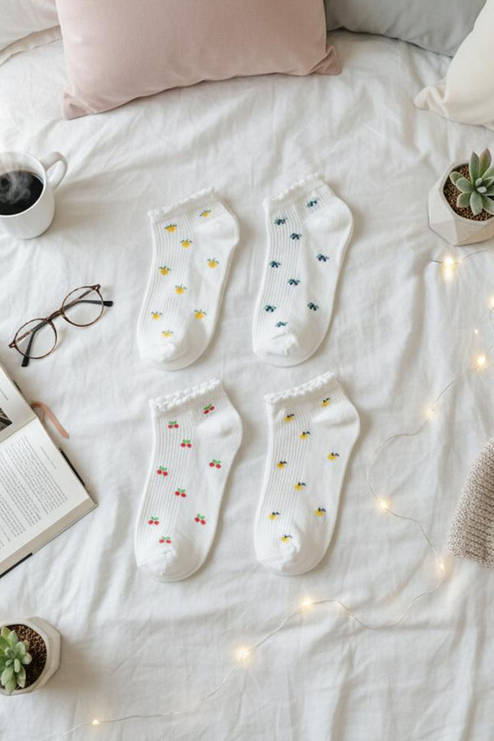 Lamelif Yıkamalı Penye Kulaklı Bear Çorap