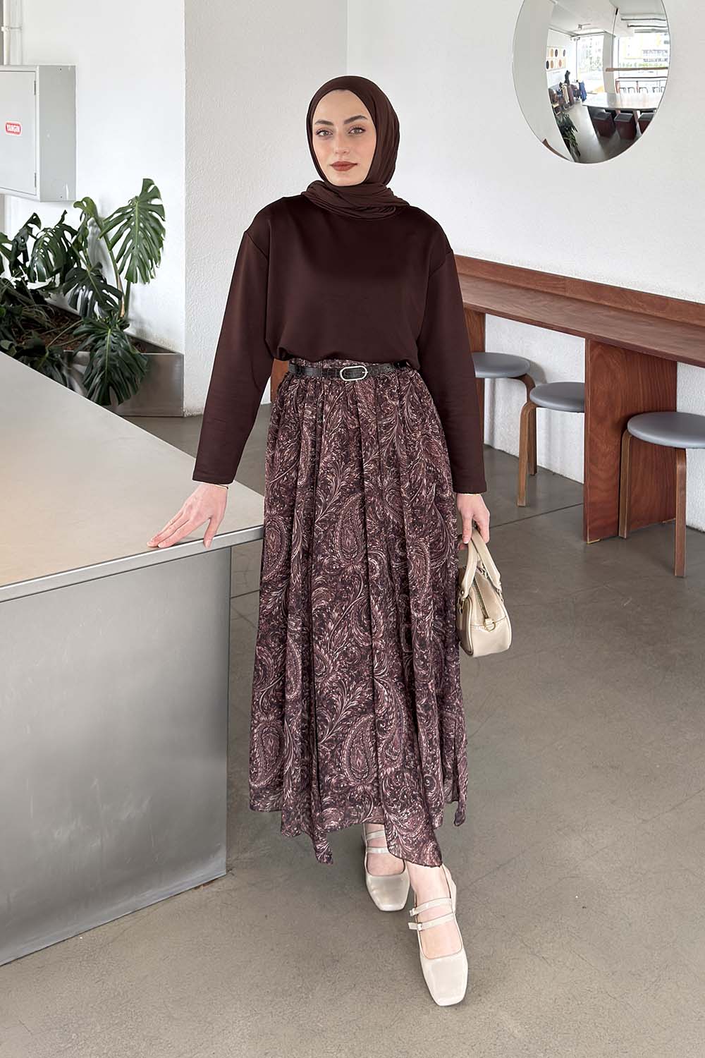 Lamelif Basic Sweat Acı Kahve