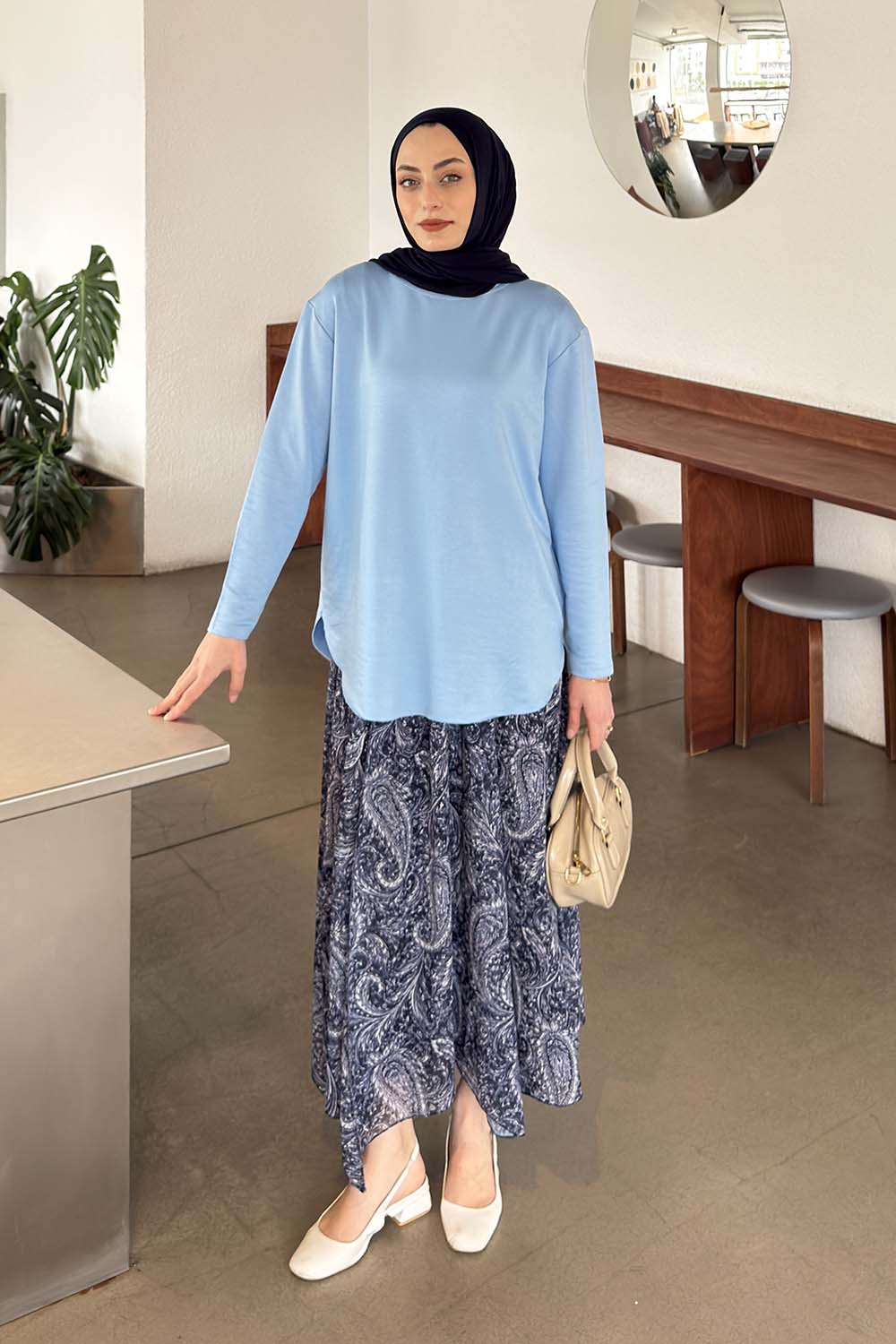 Lamelif Basic Sweat Bebe Mavisi