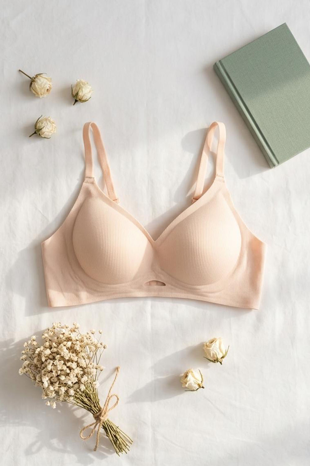 Lamelif Premium İthal Ribana Dokulu Pamuk Sütyen