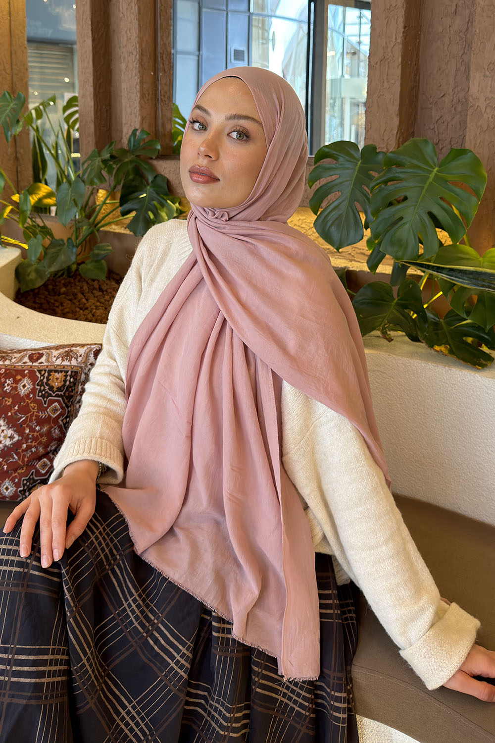 Lamelif Organik Premium Şal Pudra