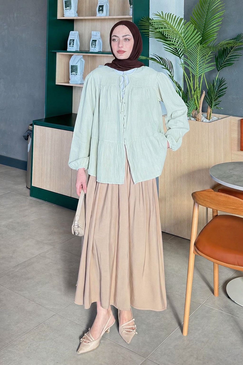 Plum Green Shirt