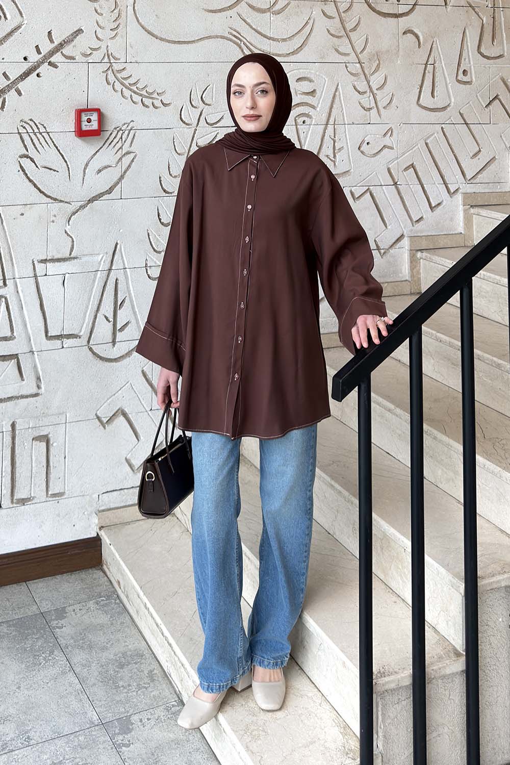 Bitter Brown Shirt Collar Long Arm Cupra Shirt