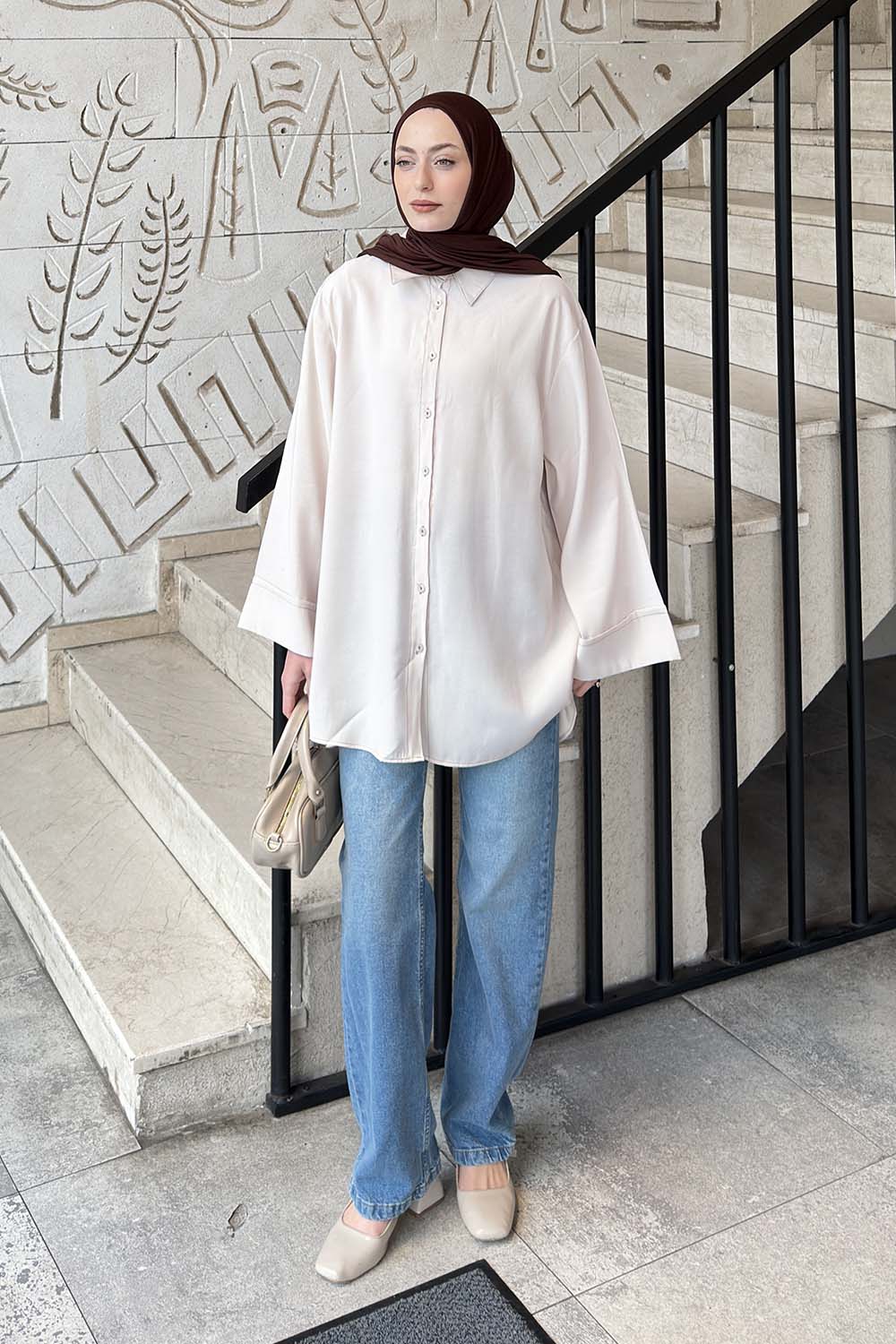 Stone Shirt Collar Long Arm Cupra Shirt
