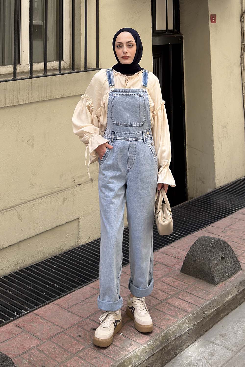 Lamelif Bahçıvan Model Tulum Mavi