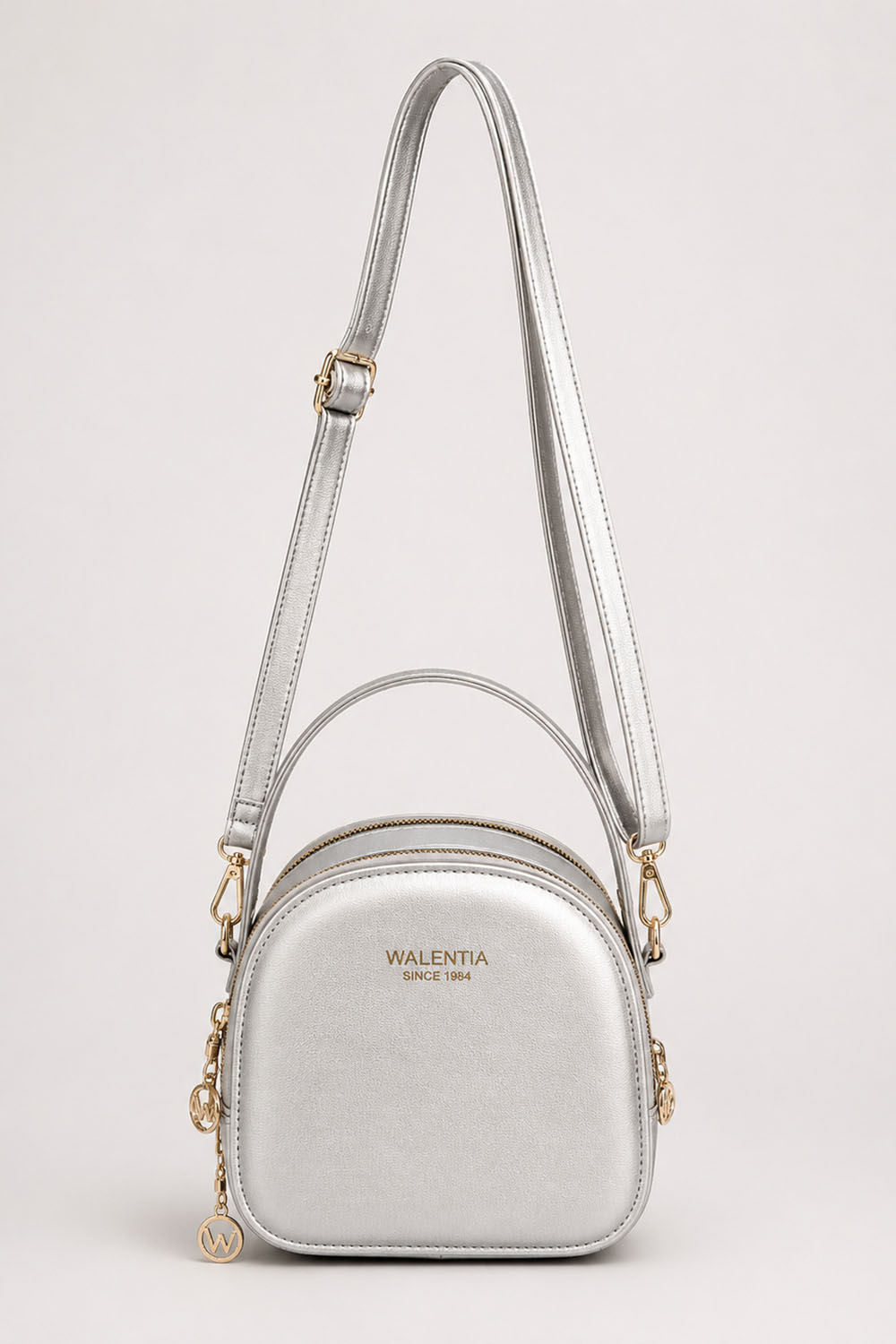 Silver With Suspenders Skin Hand Bag Arm Bag Bag
