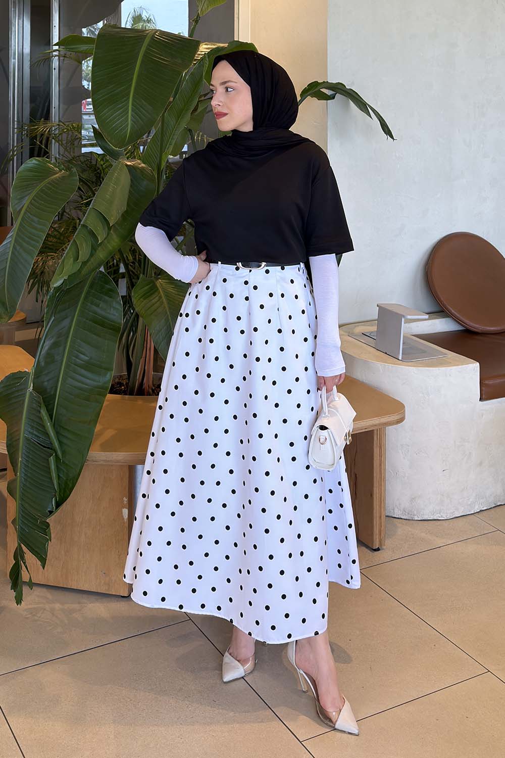 Lamelif Kısa Kol Basic T-shirt Siyah