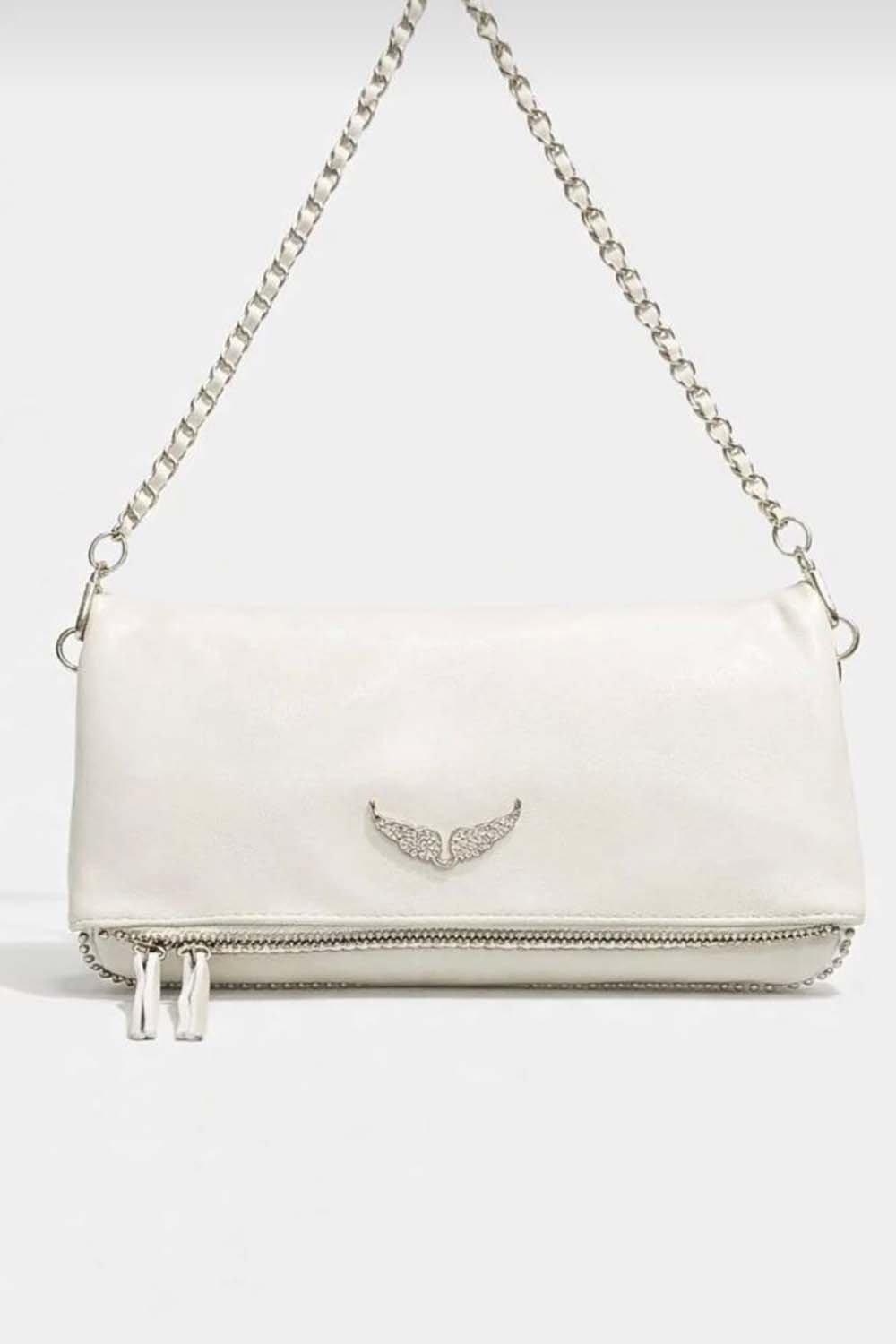 White Buckle Skin Hand Bag Bag