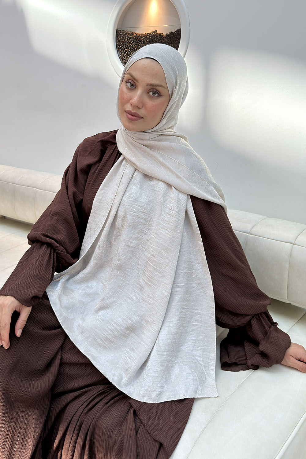 Lamelif Ağaçdalı Desen Ayrobin Floş Jakar  Şal Taş