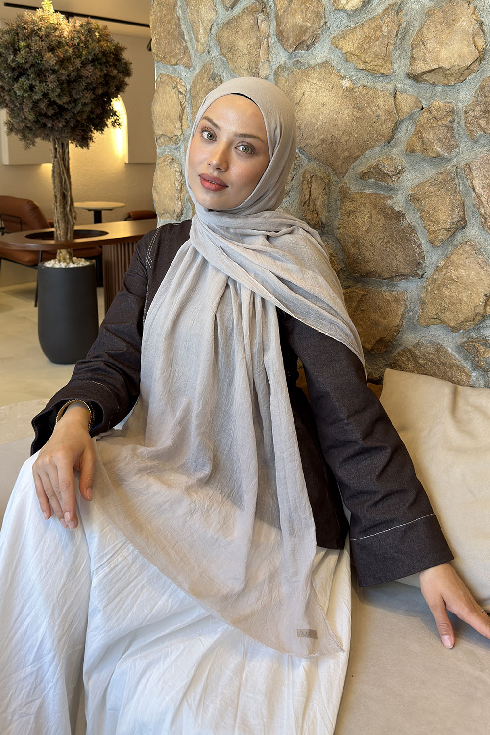 Mink Cotton Fabric Straight Shawl