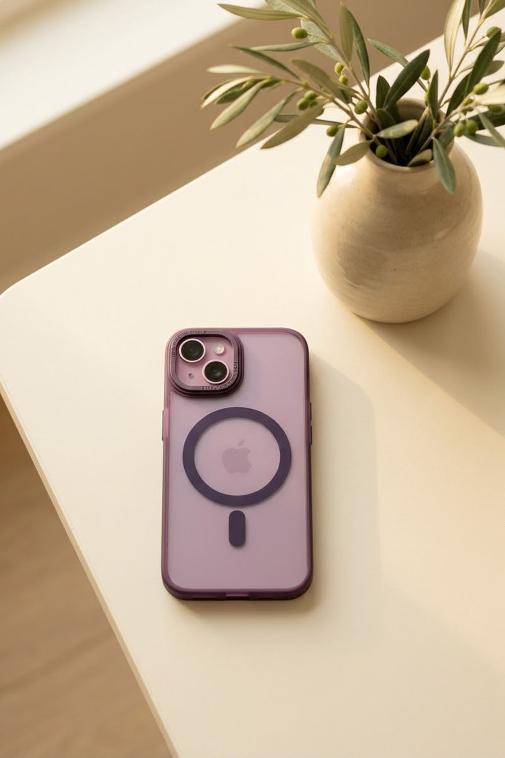 Lamelif iPhone 15 Metal Focus Megsafe Kılıf