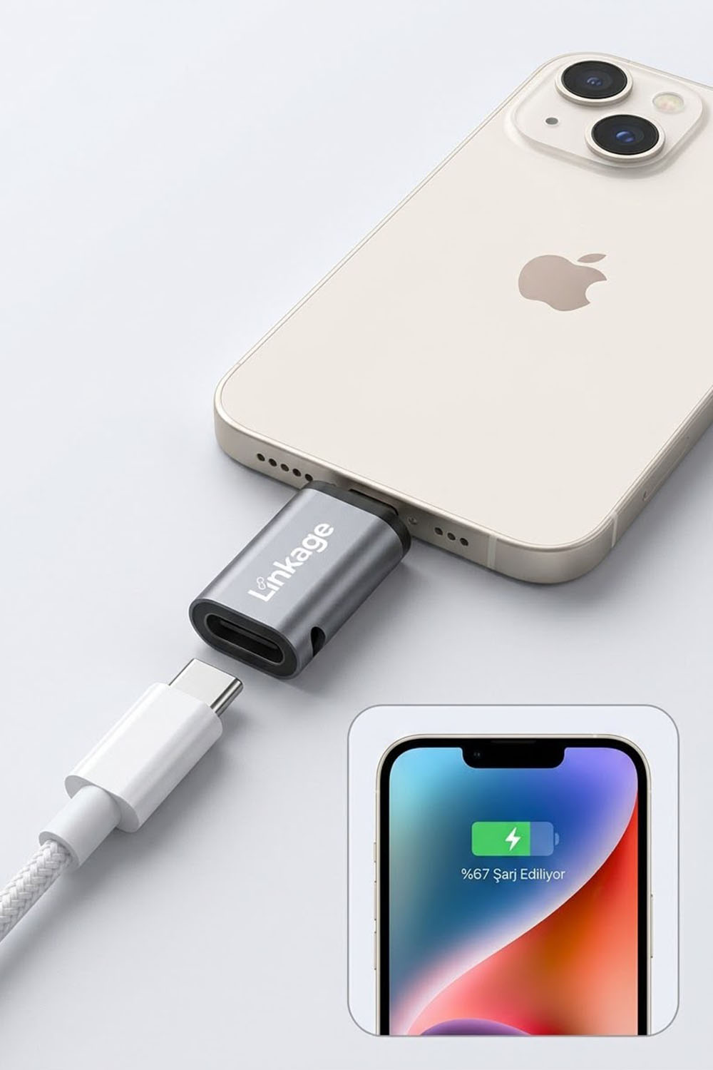 Lamelif iPhone Type-c girişi Eski Nesil Girişe Çeviren Dönüştürücü Adaptör