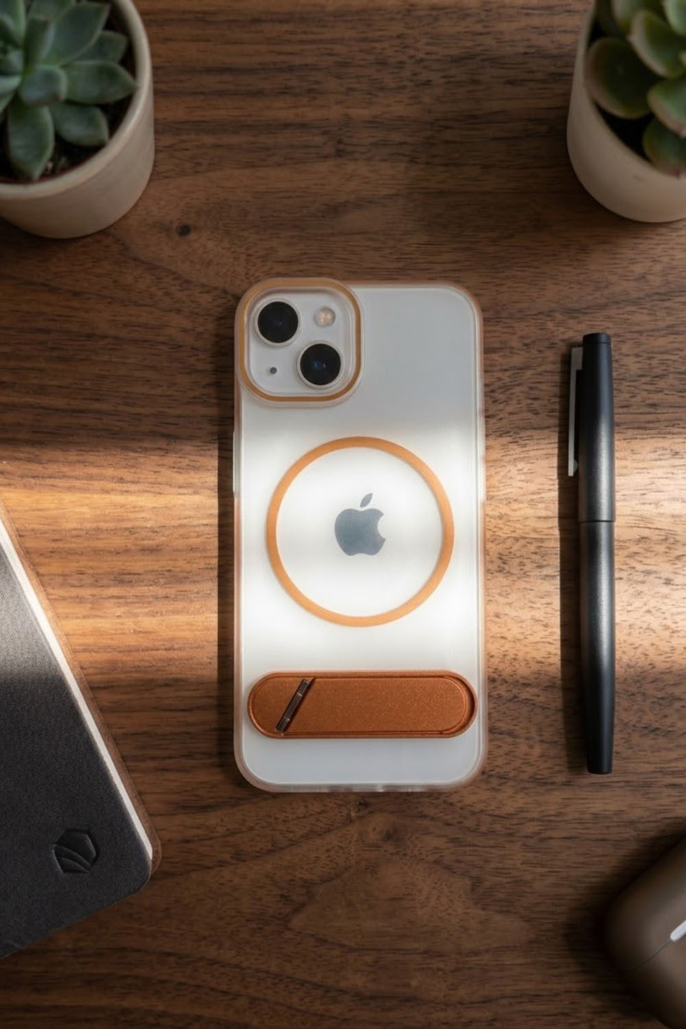 Lamelif iPhone 13/14 Premium Mona Standlı Magsafe Kılıf