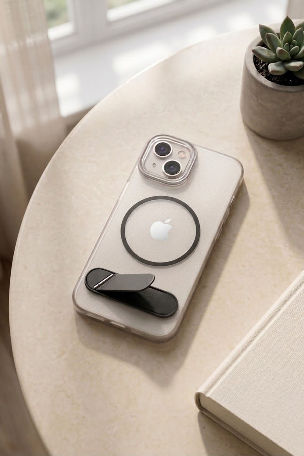 Lamelif iPhone 15 Premium Mona Standlı Magsafe Kılıf