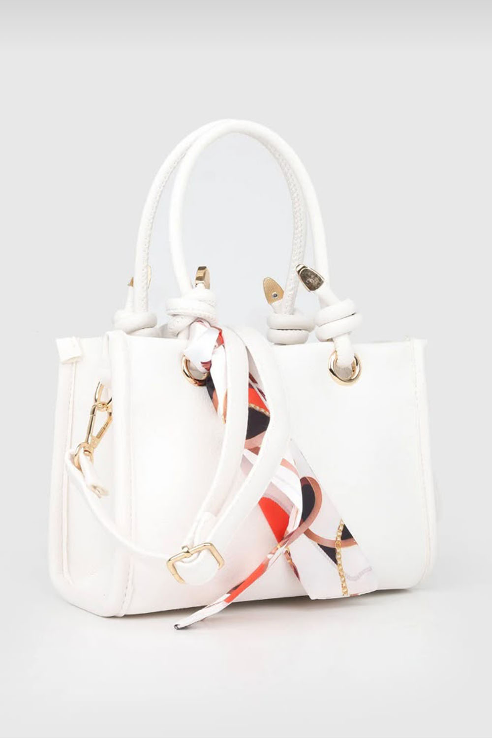 White Belted Buckle Suni Deri Hand Bag Arm Bag Bag