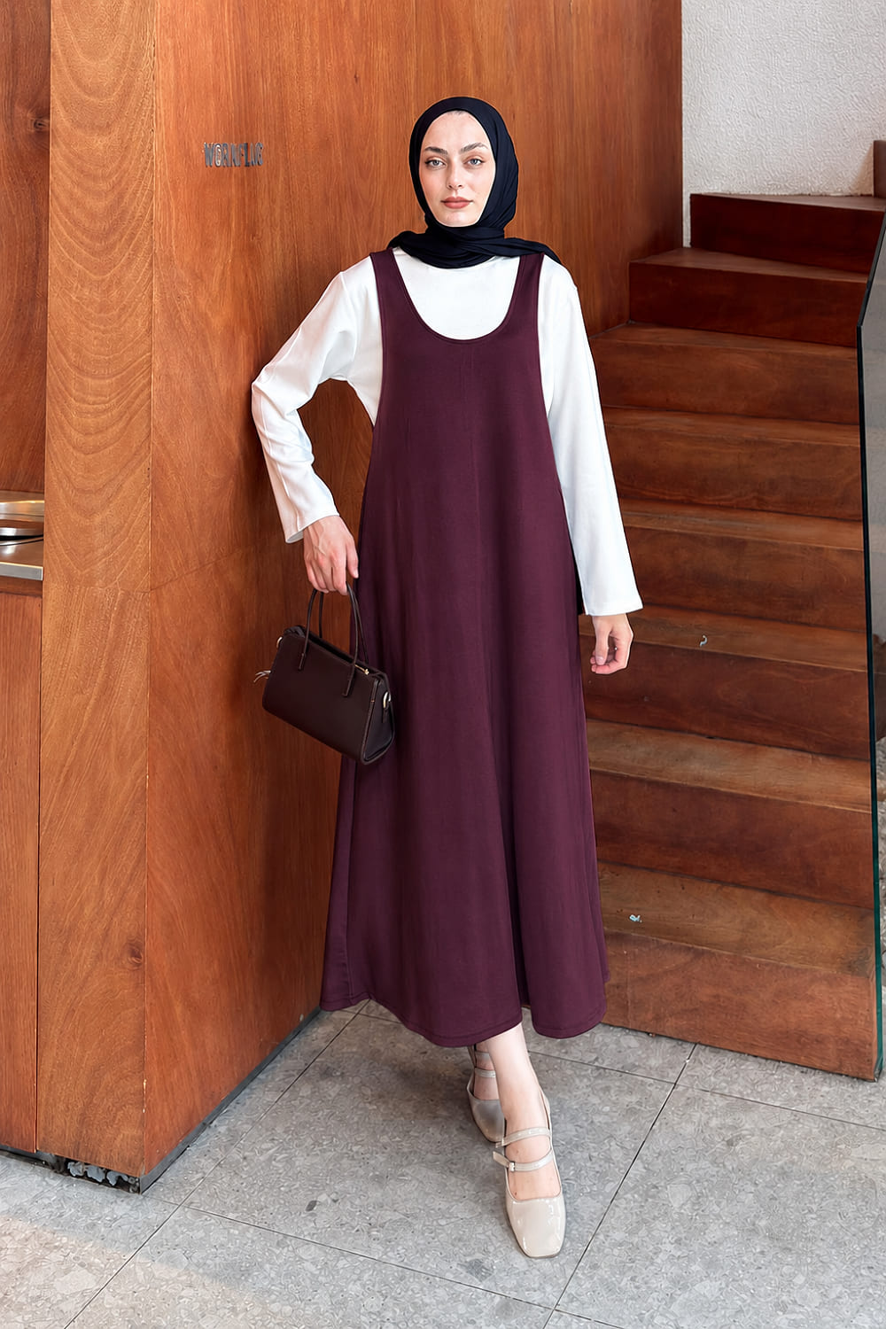 Lamelif Jileli Oysho Takım Mürdüm