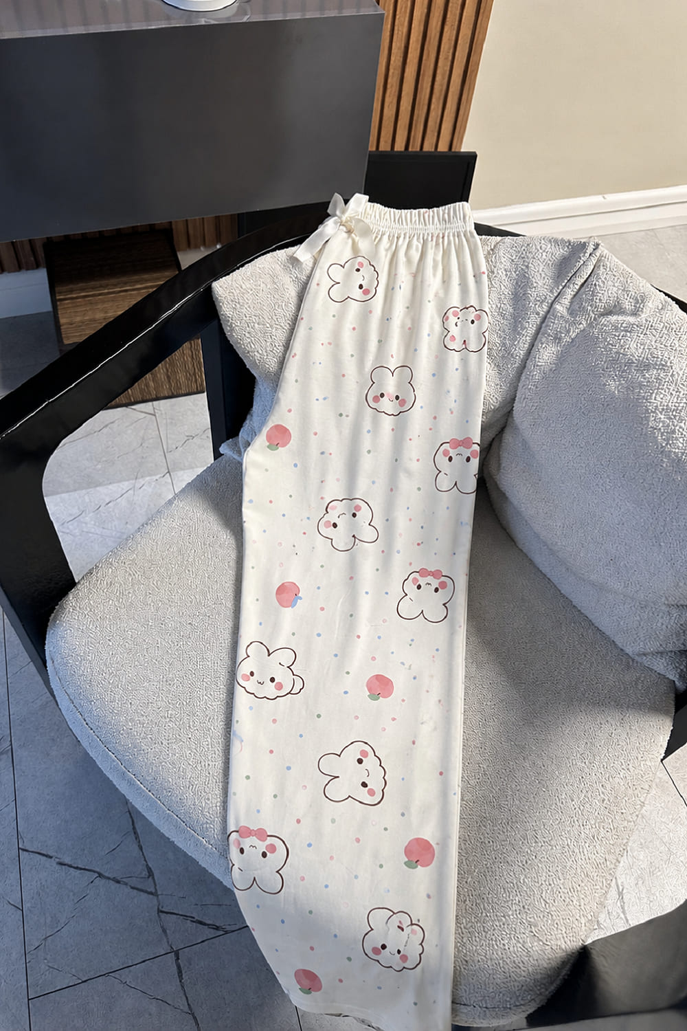 Lamelif Milan Kumaş Bulut Rüyası Pijama Altı