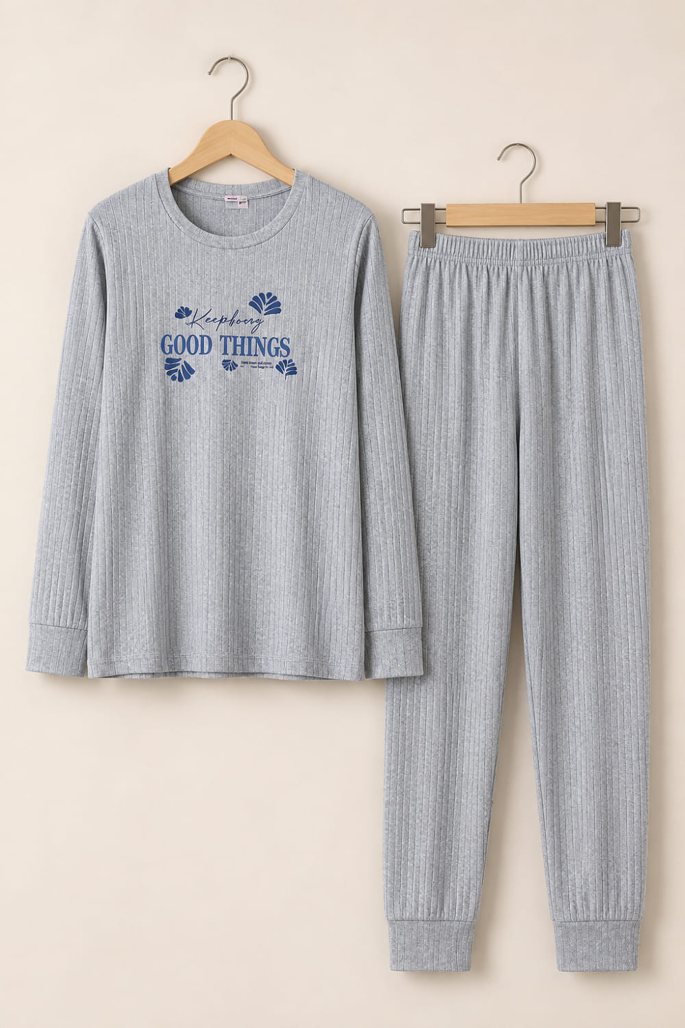 Lamelif Raporlu İnterlok Good Things Baskılı Penye Pijama Seti