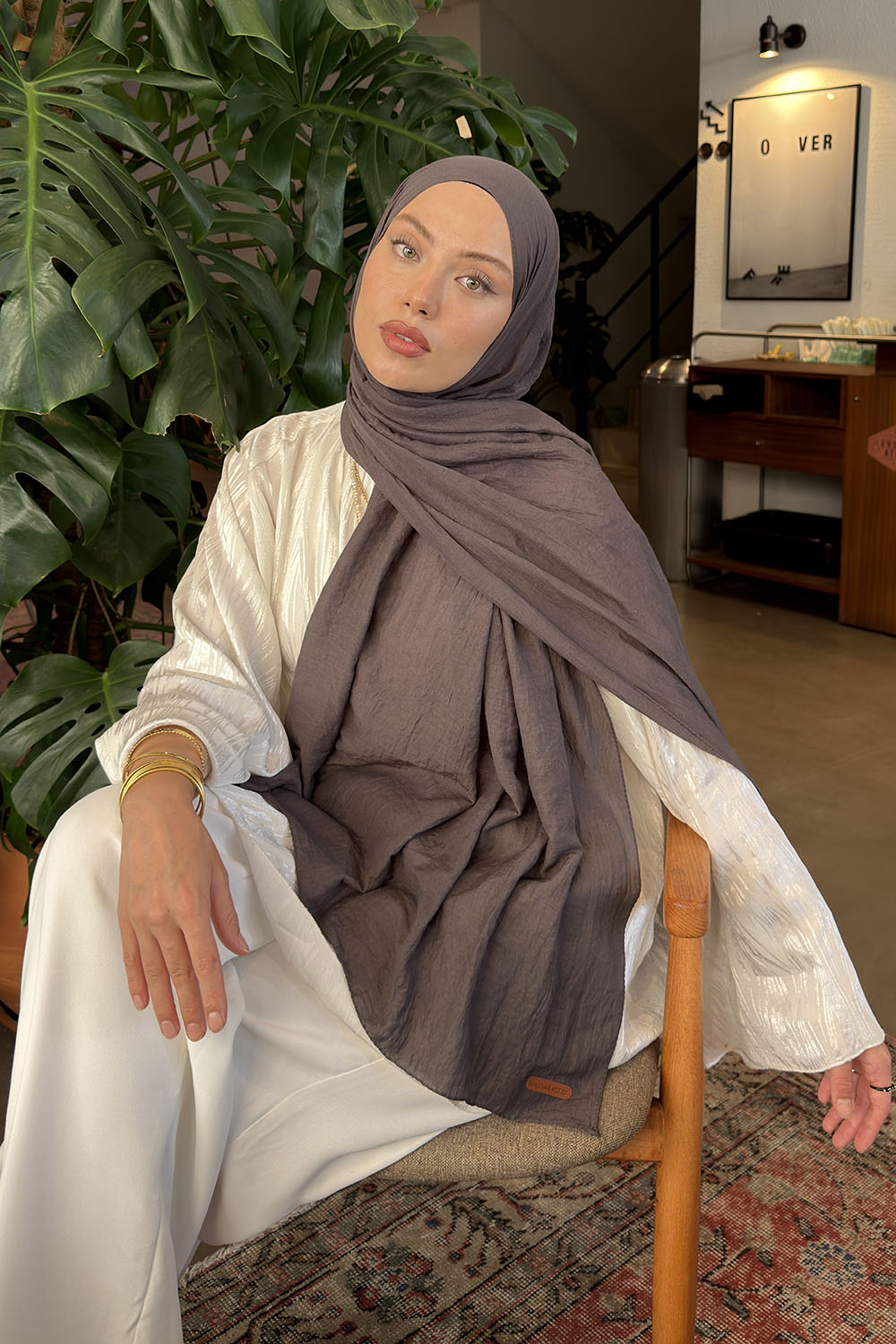 Lamelif Rami Şal Antrasit