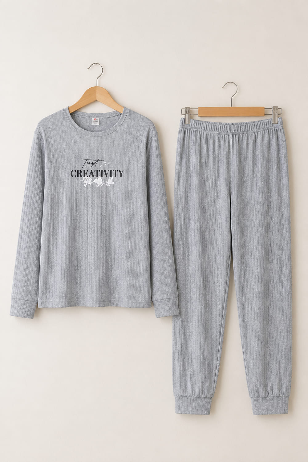 Lamelif Raporlu İnterlok Penye Creativity Baskılı Pijama Seti