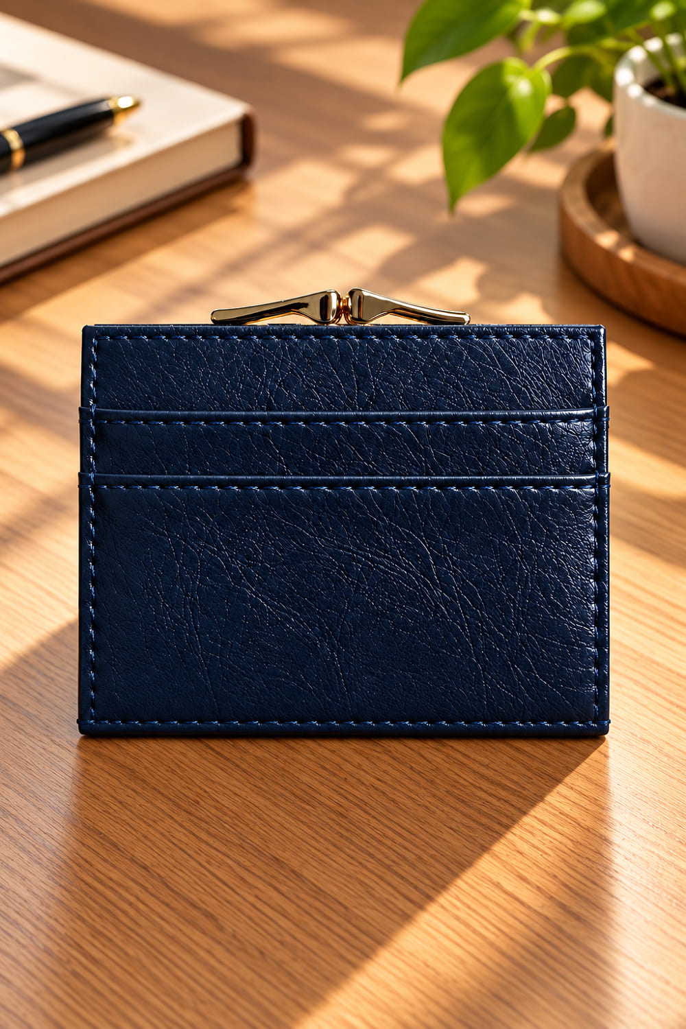 Navy Blue Skin Purse
