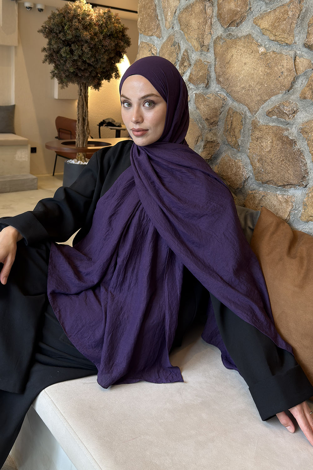 Lamelif Rami Şal Mor