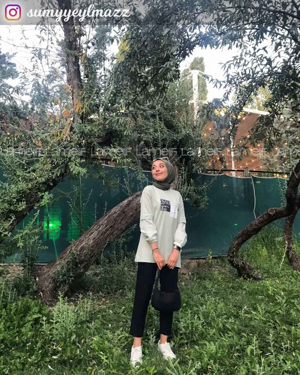 Modalamelif Ön Baskılı Sweatshirt Mint Yeşili