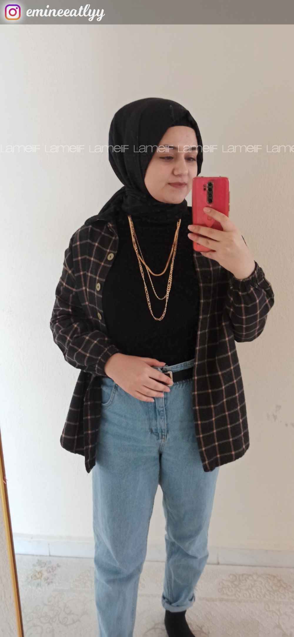 Modalamelif Beli Lastikli Mom Kot Pantolon Açık Mavi