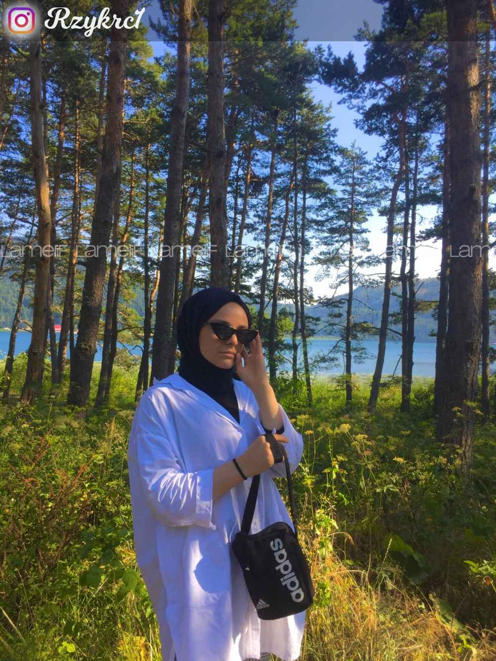 Modalamelif Önü Düğmeli Yan Cepli Gömlek Beyaz