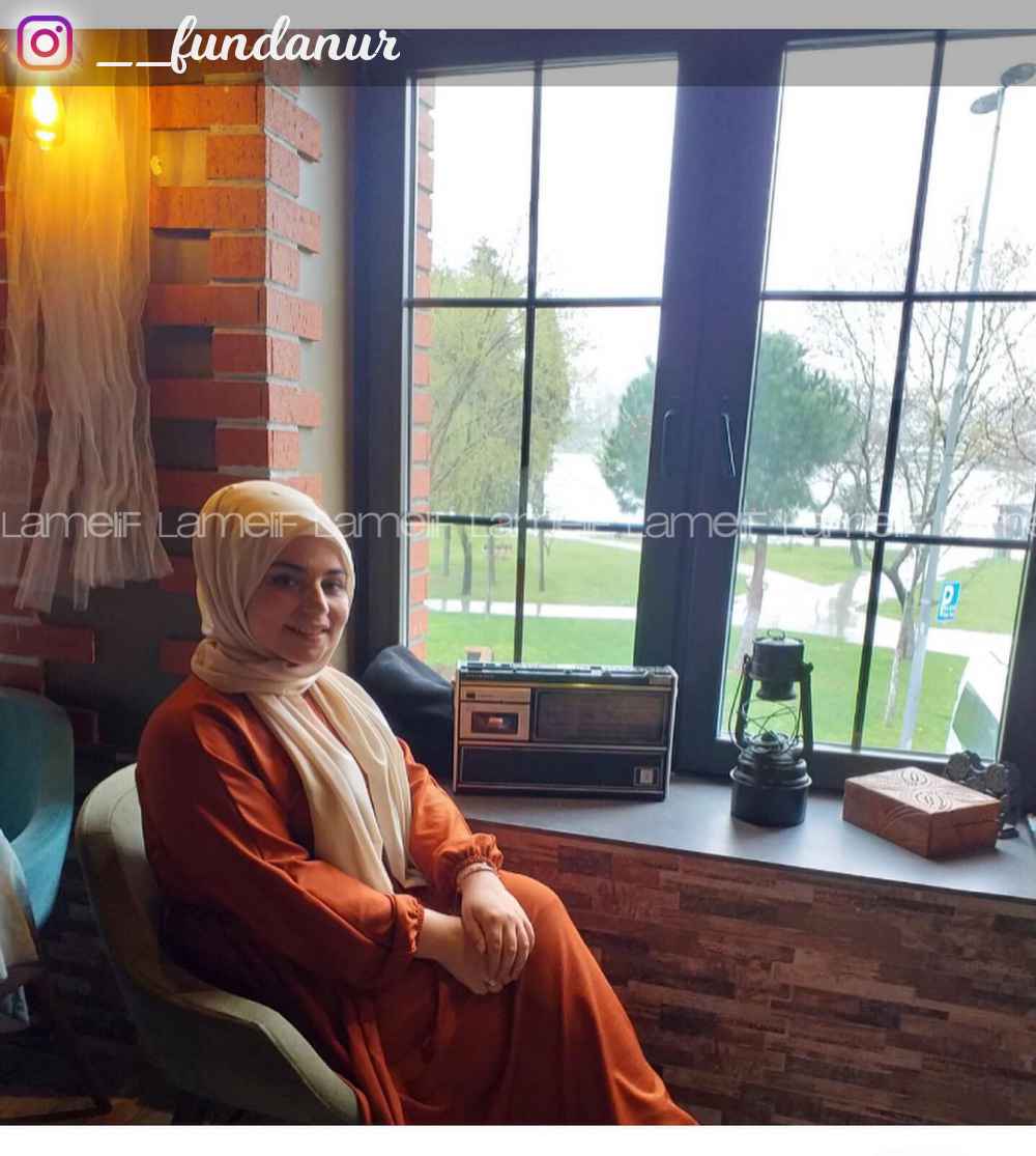 Modalamelif Yarasa Kol Kloş Etekli Mevlana Elbise Kahverengi