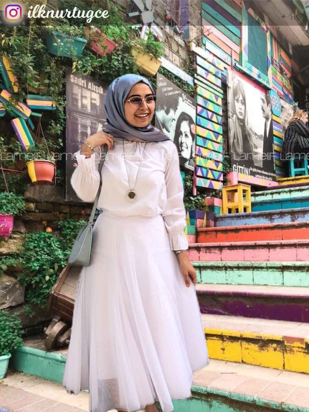 Modalamelif Beli Lastikli Tül Etek Beyaz