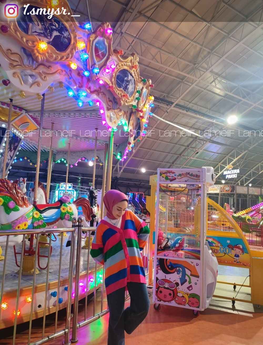 Modalamelif Gökkuşağı Desenli Hırka