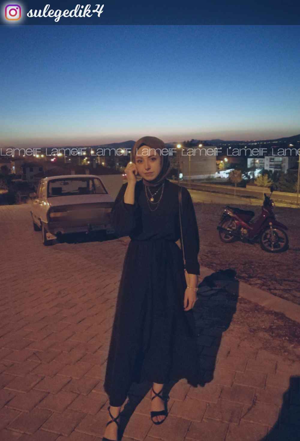 Modalamelif Yarasa Kol Prenses Elbise Siyah