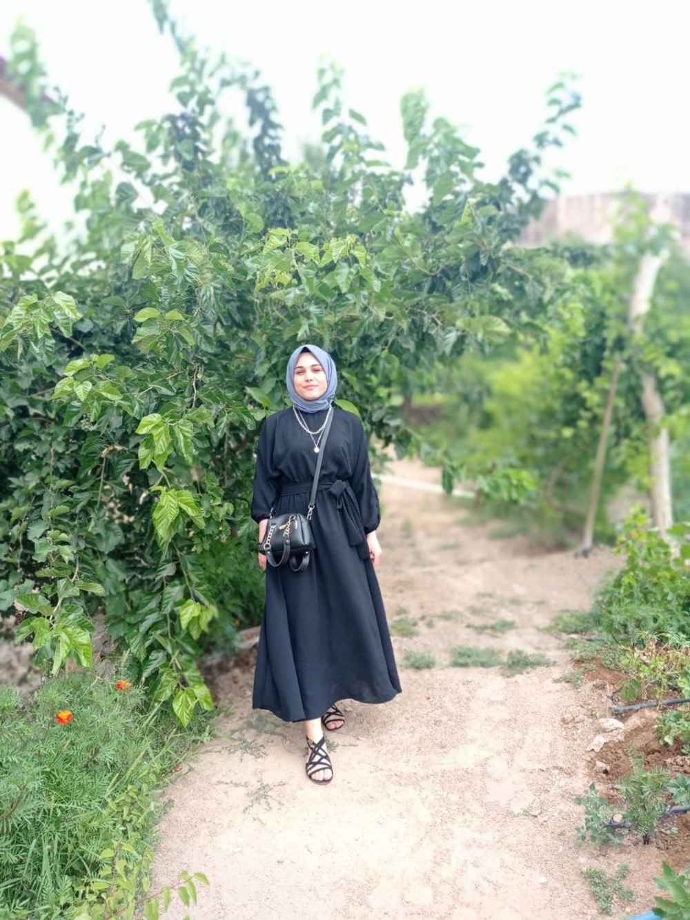 Modalamelif Yarasa Kol Prenses Elbise Siyah