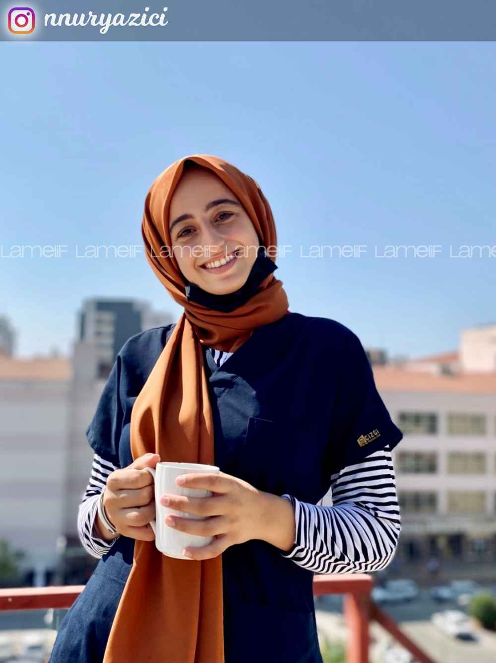 Lamelif Çizgili Uzun Kol İçlik Siyah