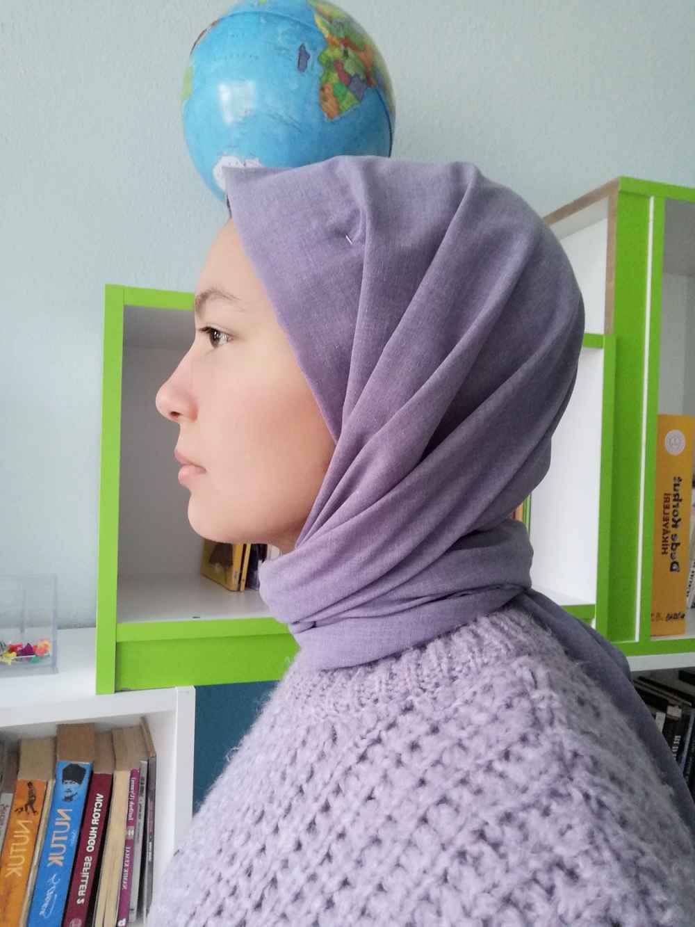 Lamelif Keten Şal Lila