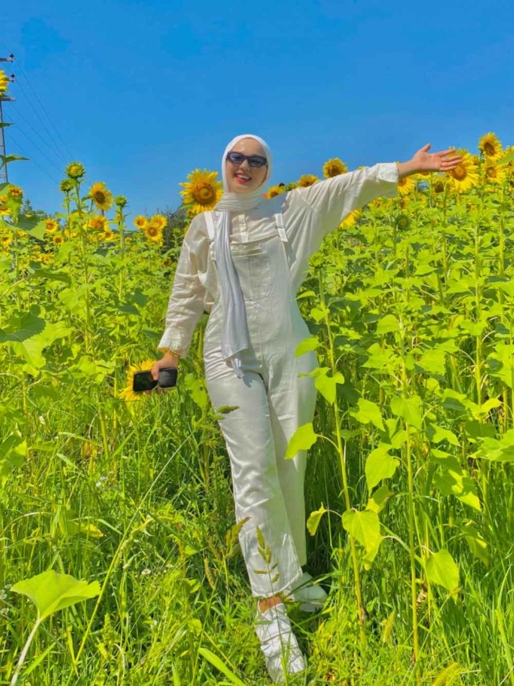 Modalamelif Ön ve Arka Cepli Keten Salopet Ekru