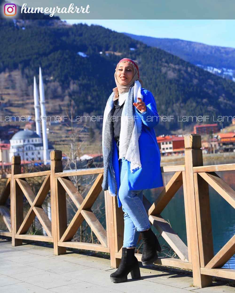 if Tek Düğmeli Kaşe Kumaş Kaban Mavi