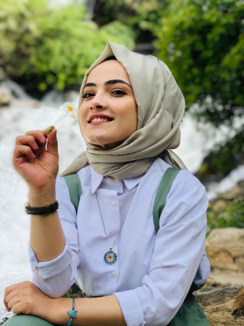 Modalamelif Mint-Gri İnce Keten Şal