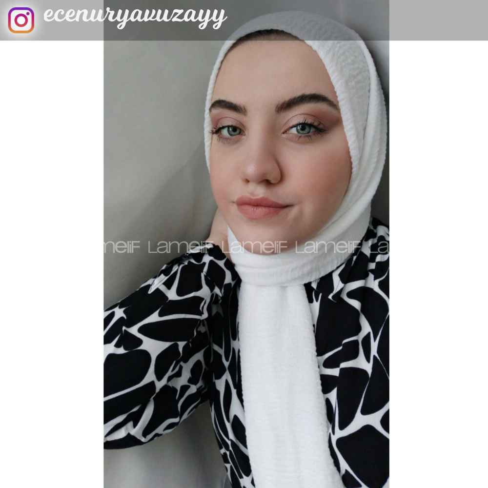 Lamelif Kırık Beyaz Bürümcük Şal