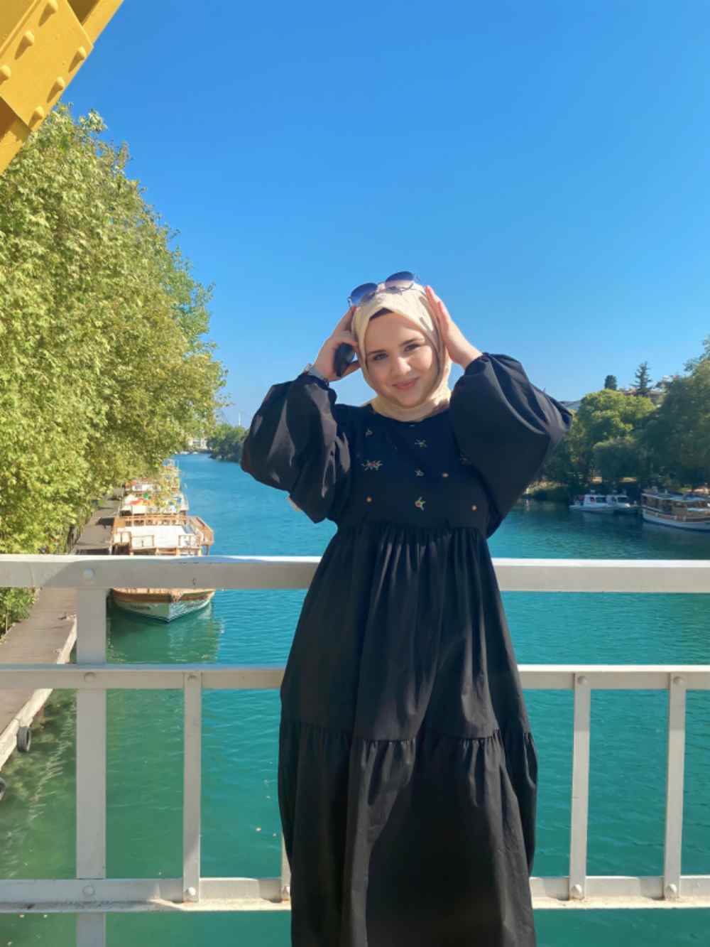 Lamelif Elica Tesettür Elbise Siyah