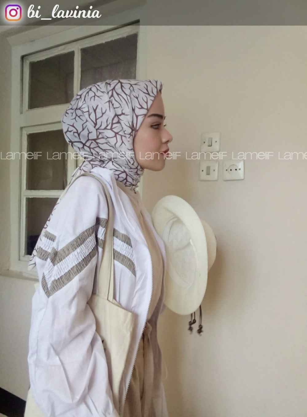 Modalamelif Krem Ağaç Dalı Şal