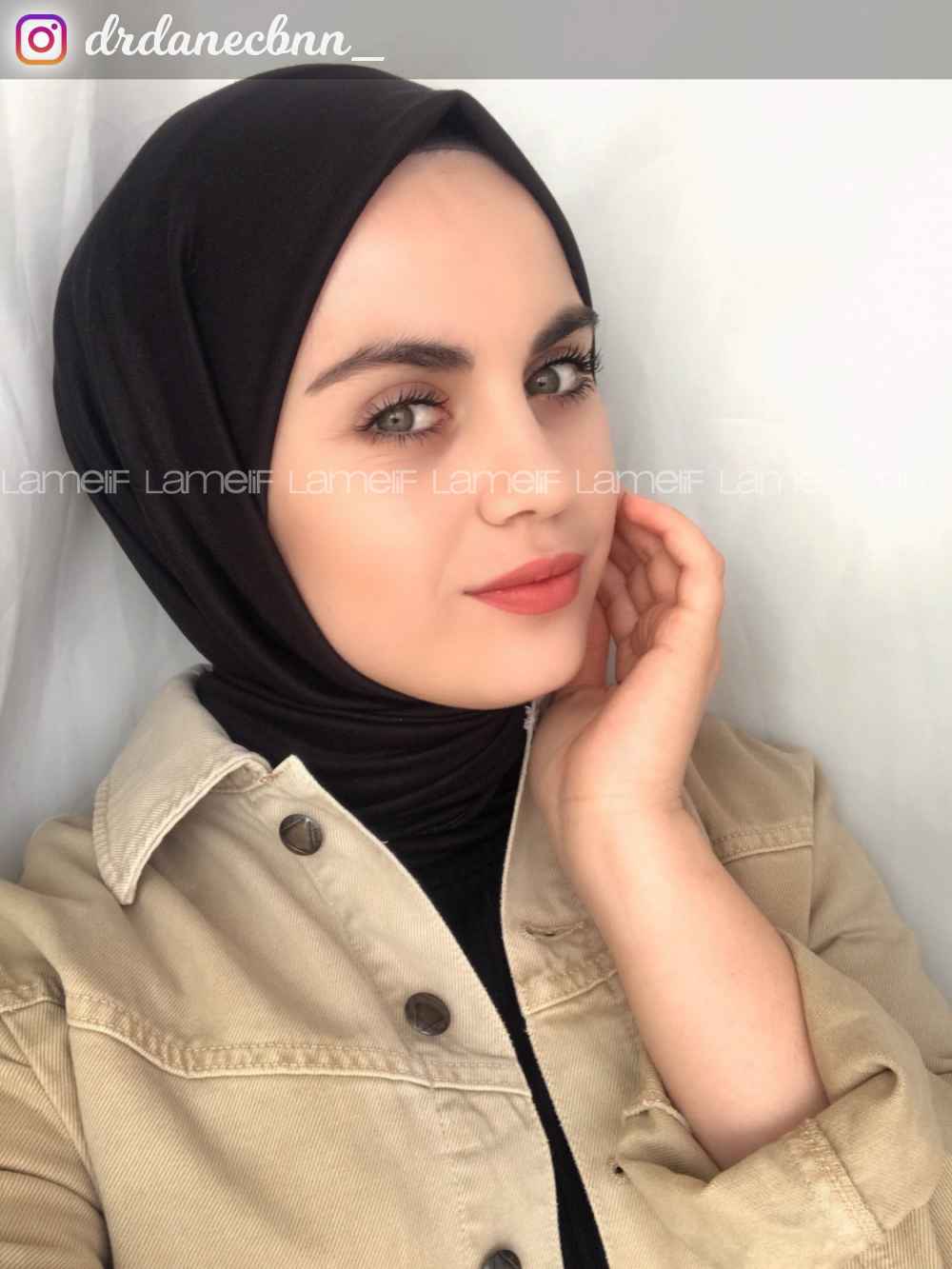 Lamelif Siyah Penye Şal