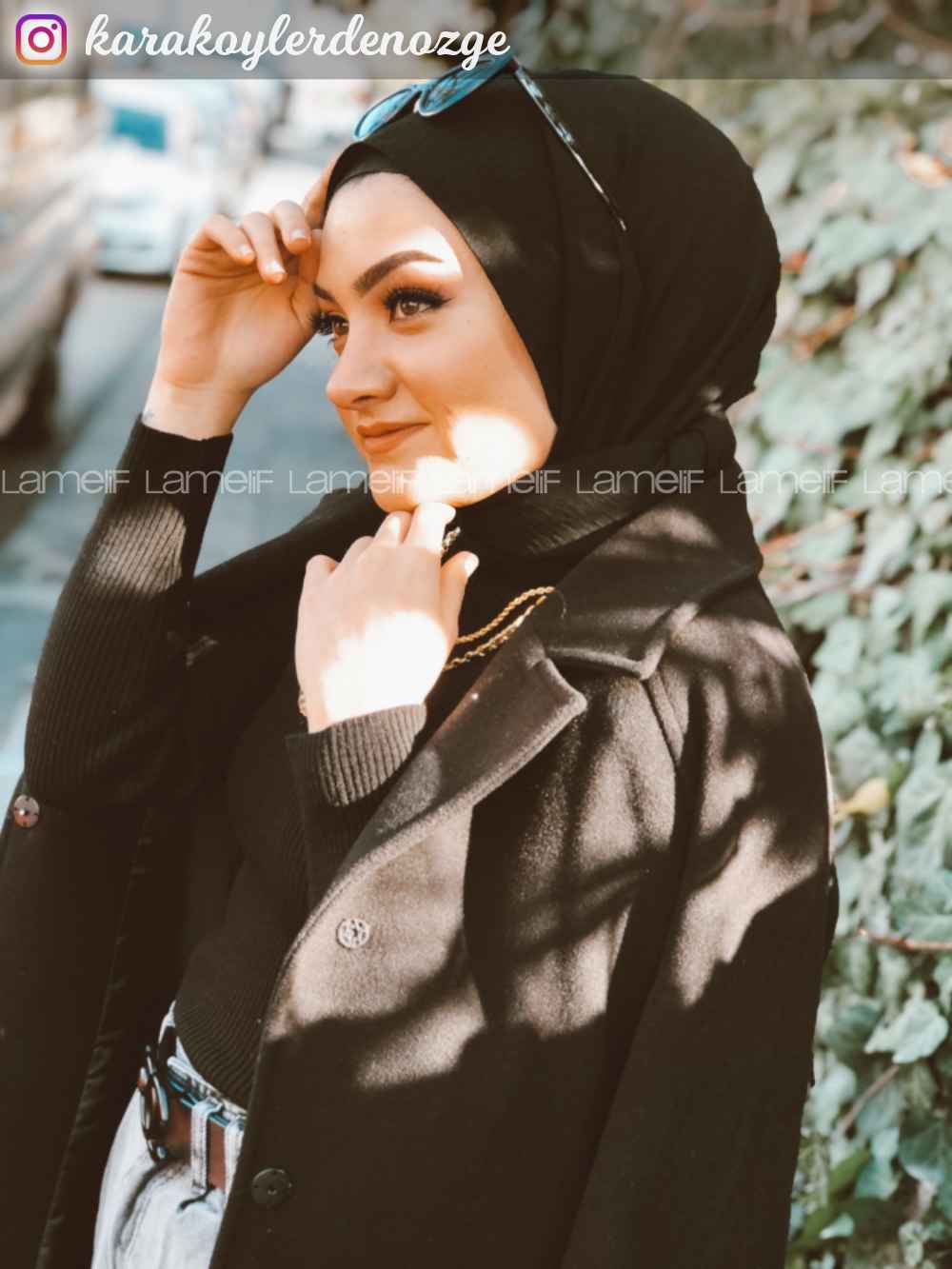 Lamelif Siyah Penye Şal