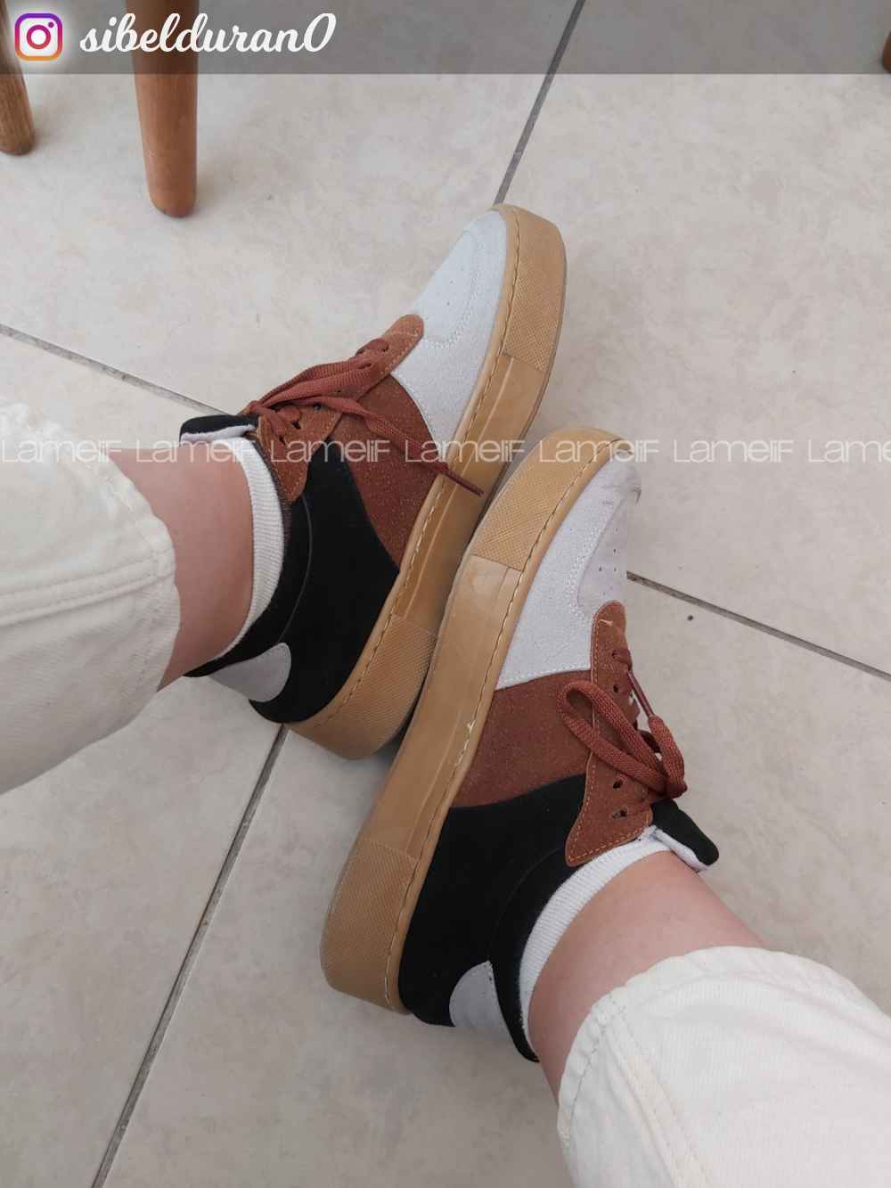 Modalamelif Parça Renkli Taba Spor Ayakkabı