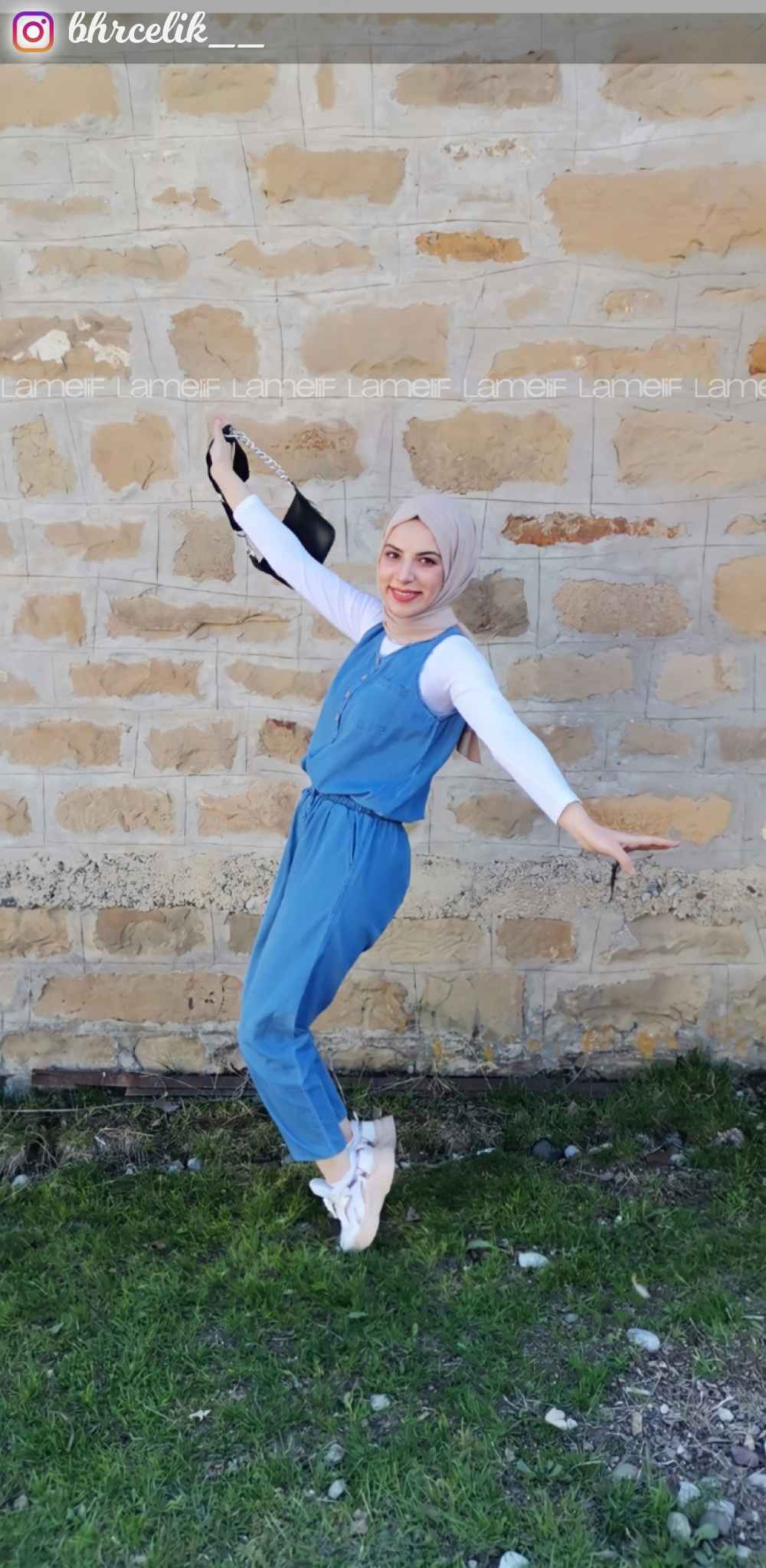 Modalamelif Bel Lastikli Slopet Açık Mavi